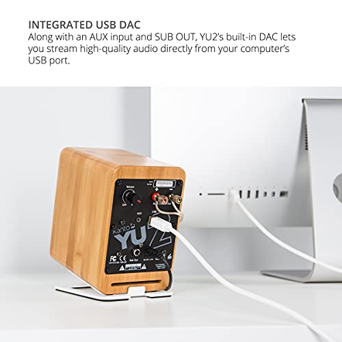 Kanto YU2WALNUT Powered Desktop Speakers - 100 Watts - Amplifier (Walnut)