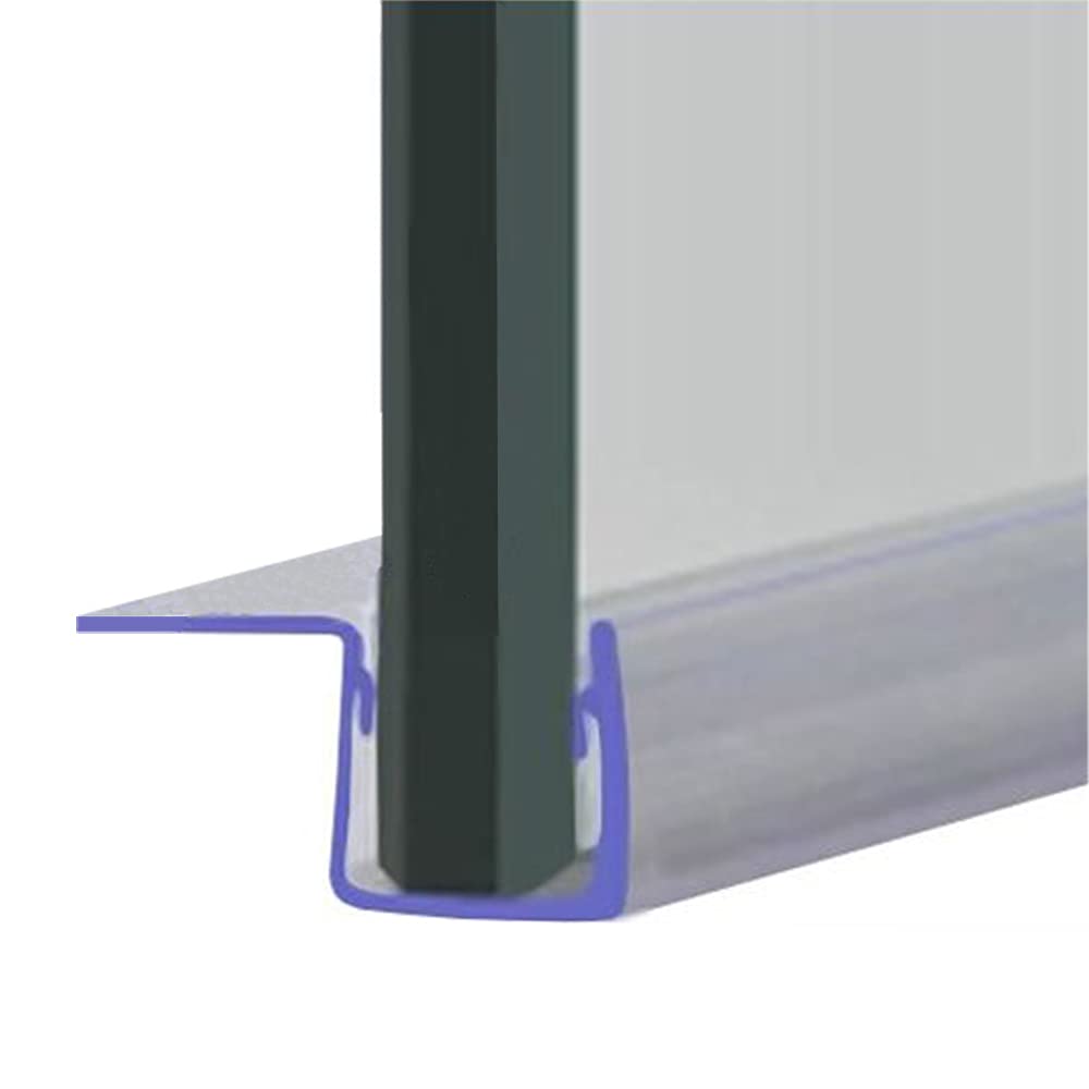 Shower Seal Uk Ltd Clear Shower Seal For Screens, Doors Or Panels | Fits 4, 5 Or 6Mm Glass | 20Mm Deflector Fin For When There Is No Gap | 80Cm, 90Cm, 140Cm Or 2M Long | Seal107 (25Mm Sample)