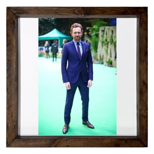 Tom Hiddleston - 12X12 Full Color Photo Sign With Wood Frame PTR #G1201676