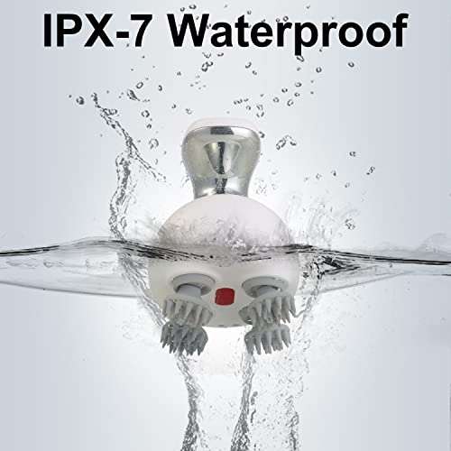 VIVIYA Electric Scalp Massager with LED Light and Vibration, Waterproof Portable Hair Scalp Massager with 8 Massage Claws, Rechargeable Head Massager for Full Body Massage and Stress Relax - Image 5