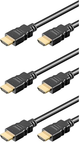 Câble HDMI haute vitesse 4K Ethernet Goobay 51824 noir 10m lot de 3