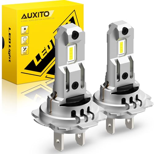 Image of AUXITO H7 Fog Bulb, 6500K White 500％ Brighter, Canbus Ready with Fan, Pack of 2