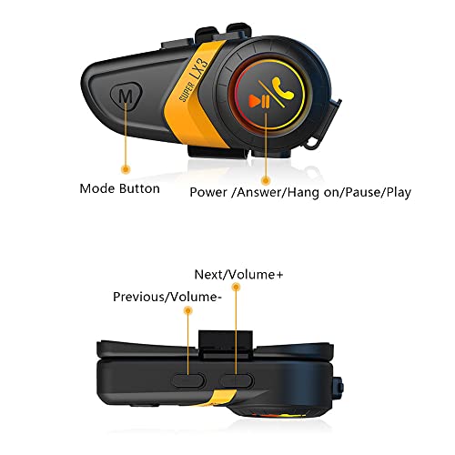 Casque de moto BT5.0 étanche avec kit d'intercom et réduction bruit