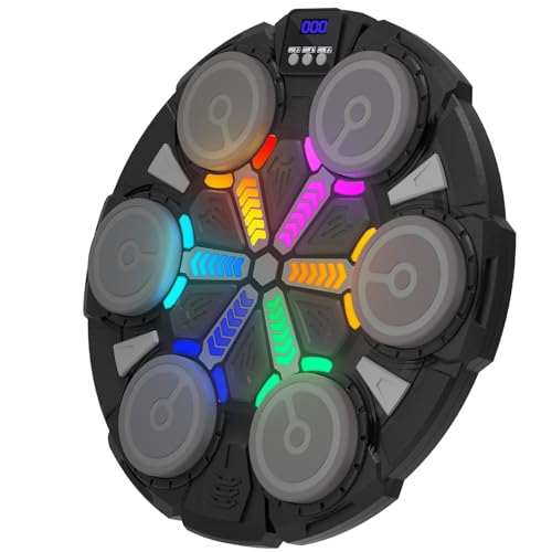 Vxvmn Machine De Boxe Musicale Intelligente Bluetooth Murale Avec Gants, 3 Modes, Vitesse RéGlable+LumièRe Led, Boxing Machine Pour L'entraîNement De Boxe Des Enfants Et Des Adultes à Domicile-image