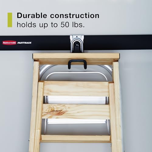 Image of Rubbermaid FastTrack Ladder Hook Garage Wall /Ladder Hanger Wall Mount and Heavy Duty Organization for Home /Garage /Wall /Shed