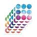 PARLAIM Rainbow Multi Size Polka Dot Wall Decals, Peel and Stick Wall Stickers Perfect for Kids Room,Living Room,Bedroom Multicolor (3 inchx 54 Circles)