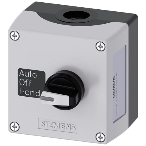 Boîtier 3SU1 Siemens 1x Ø22mm en plastique noir et gris pour station de commande