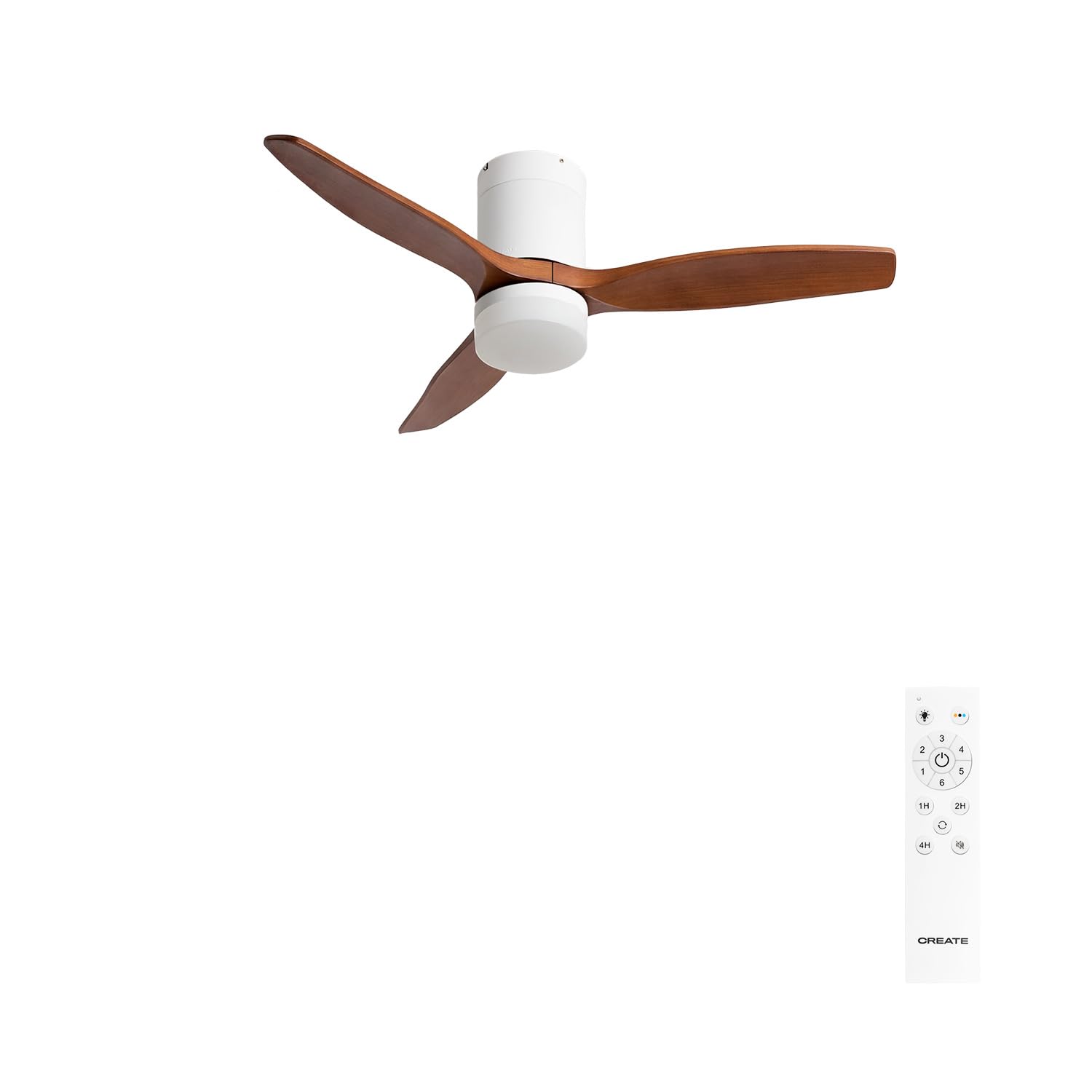 CREATE / WINDCALM S/Ventilador de techo ABS con luz blanco aspas efecto madera clara con mando / 40W, Silencioso, Ø112 cm, 6 velocidades, 3 temperaturas de luz, temporizador, función verano-invierno — view 15