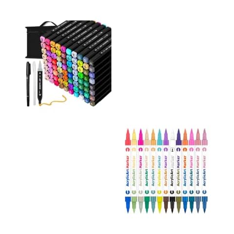 Tommax 80 Colors Alcohol Markers & Acrylic Paint Marker Pens 26 color Cover