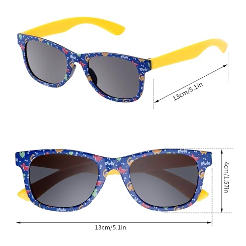 obmwang 3 Pack Kids Sunglasses Stylish Cute Dinosaur Glasses for Toddler Girls Boys Outdoor Beach Eyewear2