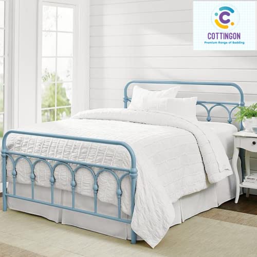 Pleatedbedskirtwithsplitcornerspleateddustruffle16tailoreddropeasyfit100microfibersoftsheenluxuriouslookbedskirtswhiteking Urban Country Home Decor Pleated bed skirt with split corners pleated dust ruffle 16 tailored drop easy fit100 microfiber softsheen luxurious look bed skirts white king urban country home decor