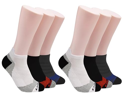 Clarks Men's Sport Half Cushion Low Cut Tab Socks 6 Pair, Multicolor, Men's 7-12 Shoe