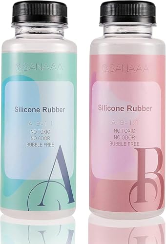 SANAAA Kit de Silicona Líquida, para la Fabricación de Moldes de Silicona, No Tóxica Y Rápida 1: 1 Caucho Silicona para Moldes de Resina, Fundición, Fabricación de Resin, Manualidades (1000g)