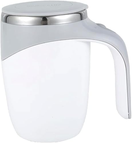 Taza de café con agitación magnética automática cargada con batería (blanco)