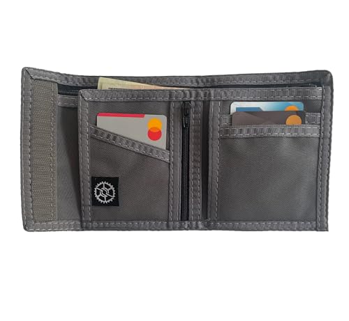 Image of Sprocket Nylon Billfold Wallet with Zippered Pockets (Granite)