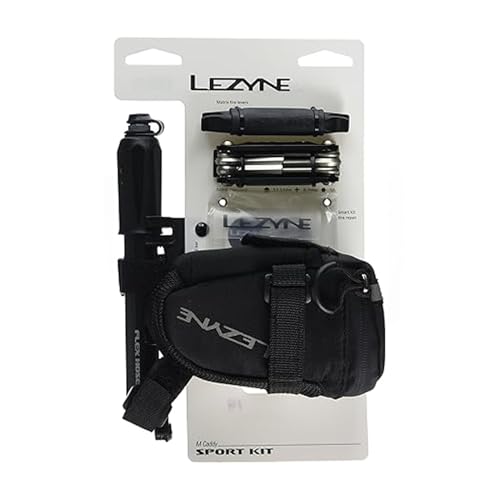 LEZYNE M-Caddy Bike Repair Kit with Medium Wedge-Shaped Saddle Bag for Long-Distance Riding - Sport Kit - 1-SB-CADLD-V2M04