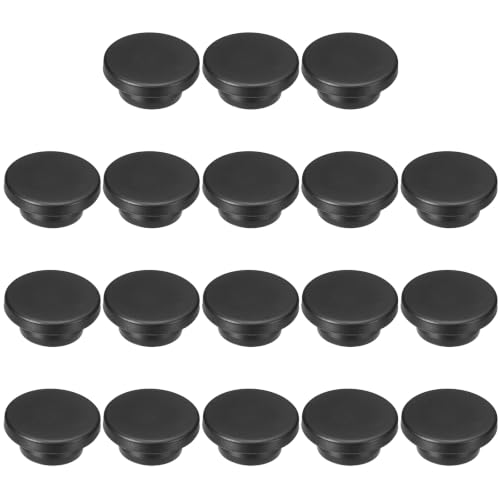 Image of MECCANIXITY 18pcs T-Shaped Silicone Plugs 25mm 31 /32 Inch Dia Snap in Plug Hole Seal Cover Round Rubber Stopper for 24-25mm Holes Kitchen Rubber Bulkheads Waterproof Sealing, Black