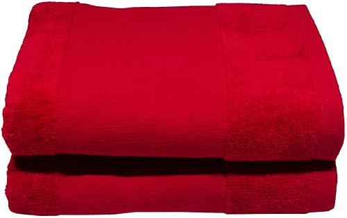 Bunty Plush 450GSM Velour Premium Golf Towel 2-Piece Set, Tomato