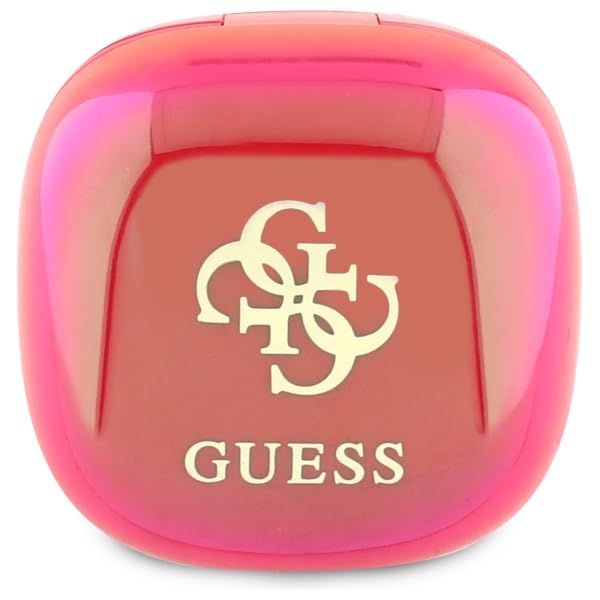 CG Mobile Guess Écouteurs Bluetooth TWS + Station d'accueil Iridescent 4G Imprimé Logo Fuchsia