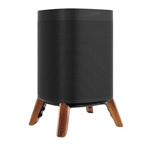yotommi Real Wood Stand Compatible for Sonos One, One SL, Play:1 Home Speaker, Tripod Mount Accessories Protect Sonos get Better Sound, Secure Stable Sturdy Wooden Holder fit sonos one gen2, Walnut