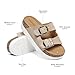 YorFotMae Platform Sandals Women With Cork Footbed, Non Slip On Slides With Adjustable Double Buckle, Open Toe Summer Chunky Shoes With Memory Foam Insole Wedge