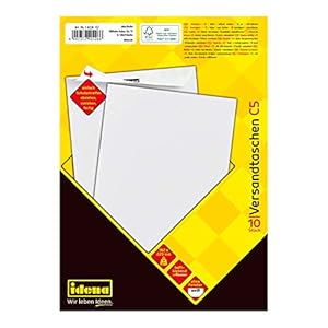 Idena 10226, verzendtas, DIN C5, 90 g/m², zelfklevend, zonder venster, FSC-mix, wit, 10 stuks