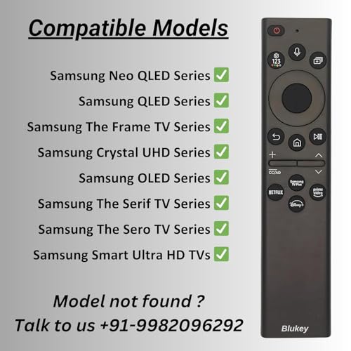 Image of Remote Control Compatible with Samsung TV BN59-01385A - Smart Bluetooth Remote with Voice Command, Shortcut Keys, and Works with Samsung 4K /8K UHD, Neo QLED, The Frame & Crystal UHD TVs
