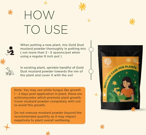 Gold Dust Mustard Cake Fertilizer For Plants, Plant Growth Booster, Sarso Khali Fertilizer For Plant, Mustard Cake Powder For Plants- 0.9kg