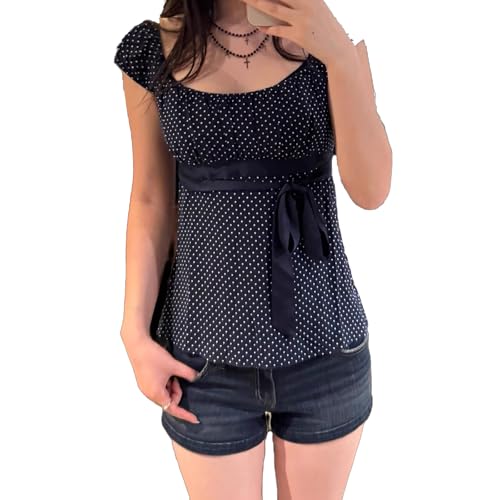 Nuisette à pois pour femme style années 2000 et coquette