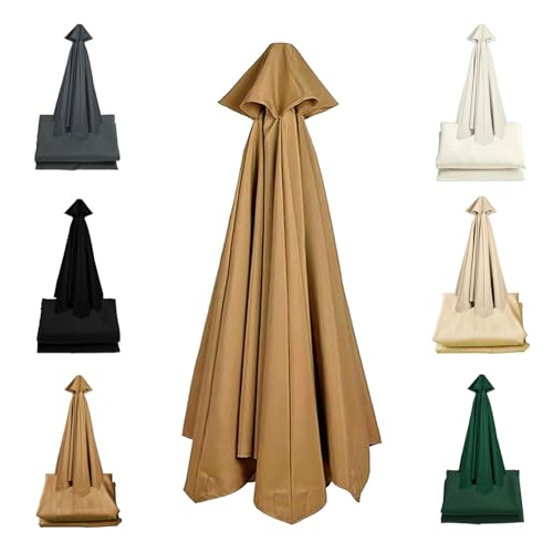 Tettoia di ricambio per ombrellone da mercato da 3,5 m, 8 stecche, protezione dai raggi UV, per esterni, patio, giardino, balcone, piscina, accessori in tessuto
