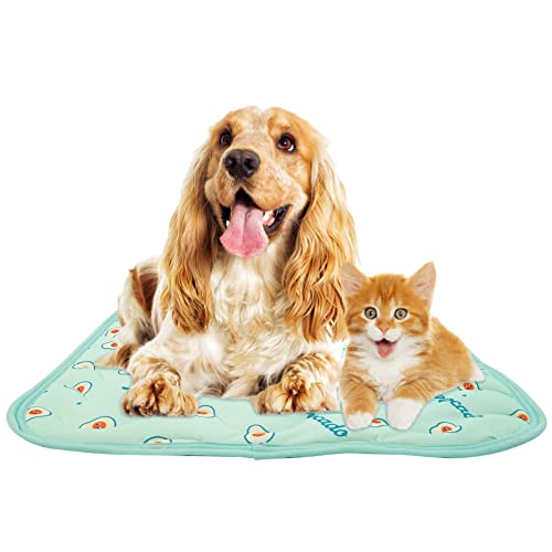 Ouobob Dog Cooling Mat Pet Self Cooling Mats Ice Silk Pad, Summer Washable Portable Keep Cool Blanket, Non-Slip Cool Mat For Grates Kennel Sofa Bed, Breathable Sleep Bed Small Medium Dogs Cats #TOP8