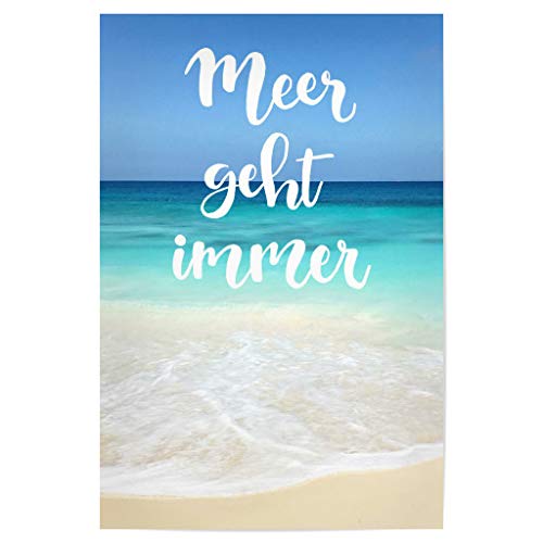 Kunstdruck DIN A4 „Meer Geht Immer“ – Auf Mattem Fotopapier, Ungerahmt, Perfekt Als Geschenk