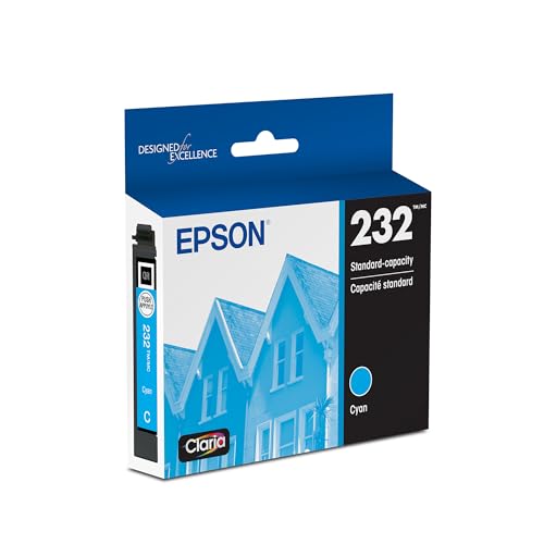 Image of Epson 232 Claria Ink Standard Capacity Cyan Cartridge (T232220-S) Works with Workforce WF-2930, WF-2950, Expression XP-4200, XP-4205