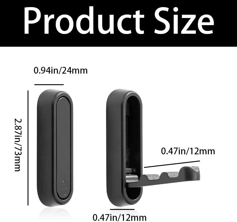 3 PCS Folding Wall Hooks, Black Folding Coat Hooks Wall Mount Heavy Duty Foldable Hooks for Hanging Towels Hats Backpacks Keys Suitable for Closet Bedroom Bathroom Living Room