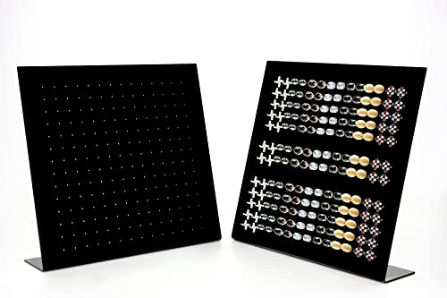 PC3721 1 Juego de 2 Encimera Negro acrílico Studs Ear-Ring Pantalla Soportes er006b-02bk Cover