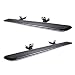 Running Board Compatible With 2003-2012 Land Rover Range Rover (NOT FIT SPORT) | Factory Style Brushed Silver Rubber Black Side Step Bars Extensions by IKON MOTORSPORTS | 2004 2005 2006 2007 2008 2009