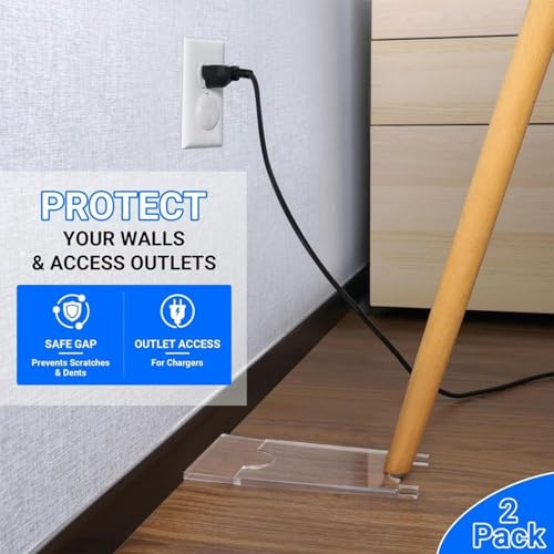 Tope de sofá de pared y parachoques transparente ajustable antiarañazos 3