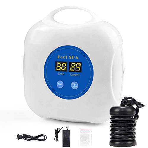 2021 Upgrade Ionic Foot Bath Detox Machine - Ionic Detox Foot Bath, Foot Detox Machine, Touch ON/OFF, LCD & Timer for Home Use Beauty Salon (1Array, 5 Tub Liners)