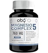 Oby Magnesio Complex | 5 MAGNESIOS: Citrato de Magnesio, BisGlicinato de Magnesio, Treonato de Ma...