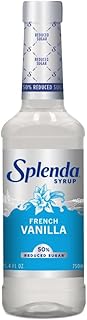 Splenda Coffee Syrup, French Vanilla, Reduced Sugar, Flavored Liquid Syrups for Drinks, 750 ml Bottle