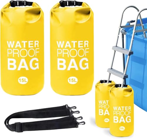 15L Pool Ladder Weights &ndash; 2 Pack No-Break Heavy-Duty Pool Step Weights,Sand Bags for Above-Ground...