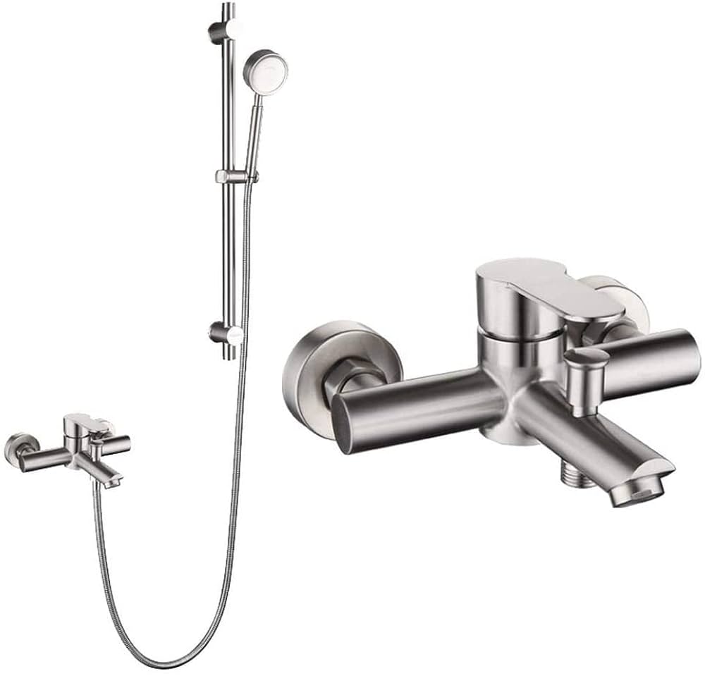 Hefo 浴室用水栓 混合栓 シャワー シャワー水栓 シルバー Amazon | 浴室水栓 Hefo 浴室用水栓 セット シャワー水栓 バス水