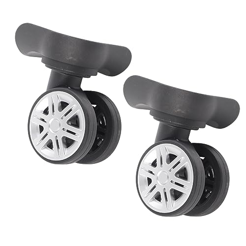 Luggage Replacement Wheels, 1Pair Double Row Large Wheel Suitcase Wheels Replacement Suitcase Wheels Suitcase Wheels Plastic Bearings Repair Set for Luggage Suitcase Trolley4
