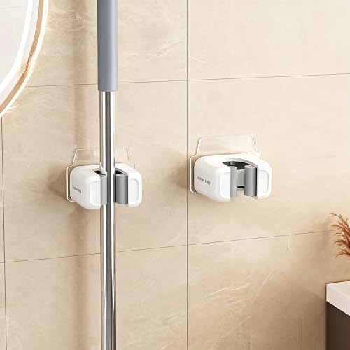 Soporte para escoba para fregona, montaje en pared, sin taladro, ...