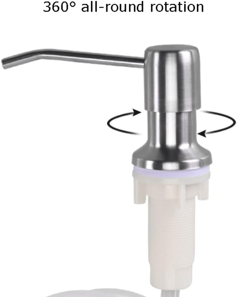 Useful Press-Type Soap Dispenser, Stainless Steel Soap Pump Dispenser with Extension Tube, Kitchen Sink Dishwashing Soap Dispenser Easy to Clean (Color : Type A)