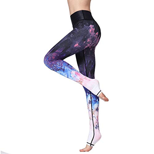 Witkey Printed Extra Long Women Yoga Leggings High Waist Tummy Control Over The Heel Yoga Pants