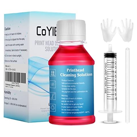 CoYlBod Printhead Cleaning Kit Printer Flush Kit for Epson ET-2850 ET-2800 ET-2803 ET-2760 ET-2720 ET-3850 ET-15000 ET-2750 ET-4800 2400 WF-7720 WF-7710 WF-7210 WF-7610 WF-3640 Printer Nozzle Cleaner Cover