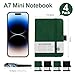 IUMLXJO 4PCS A7 Pocket Notebook with 4pens, Portable Small Notebook Mini Notepad, PU Leather Pocket Journal Memo Pads with Pen Holder & Elasticated Closure for School Travel Work (8x11cm, 200 Pages)