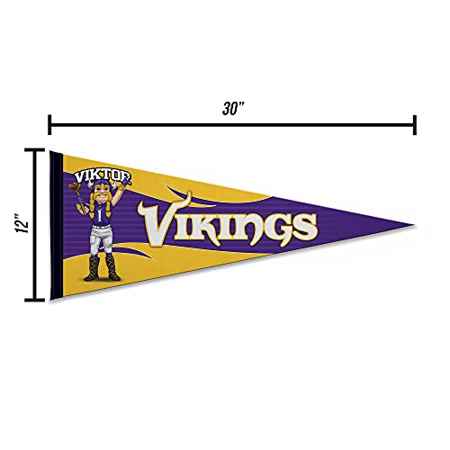 Image of Rico Industries NFL Football Mascot inch 12 inch x 30 inch Felt Wall Decor Pennant - Great for Home /Bed Room /Man Cave Decor