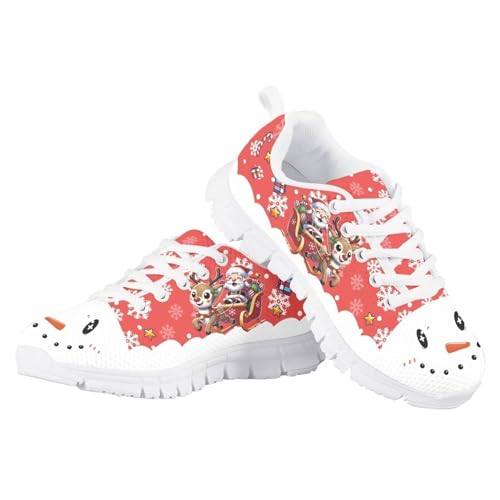 Kids Christmas Sneakers Boys Girls Lightweight Sports Running Tennis Shoes Anti-Skid Comfort Breathable Mesh Casual Shoes2